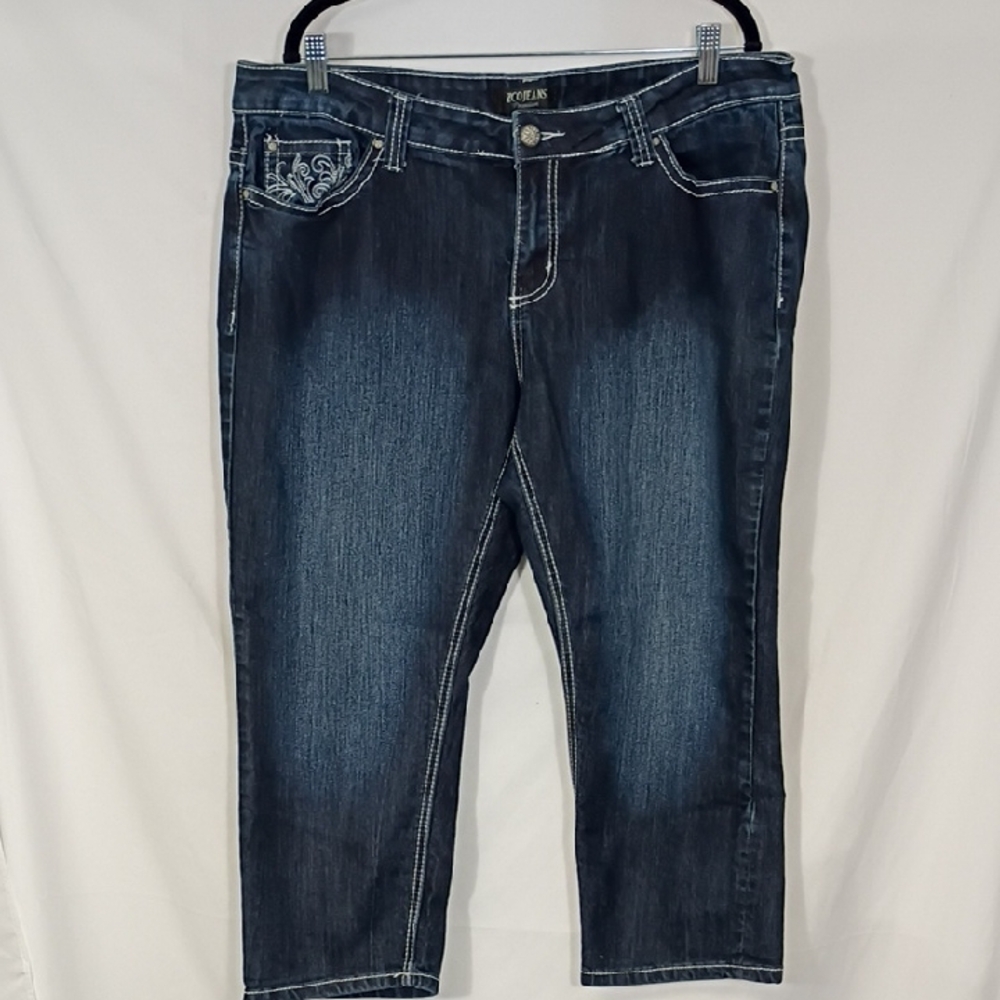 EUC Zco Jeans Premium Rhinestones Bootcut Wide Leg  Women's Size 20W